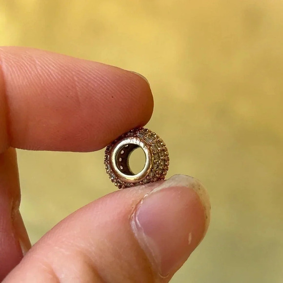 Pandora Rose gold &  cubic zirconia charm - Picture 4 of 6